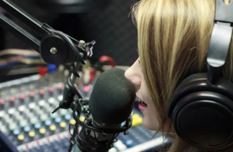 Beautiful Woman Working In Studio